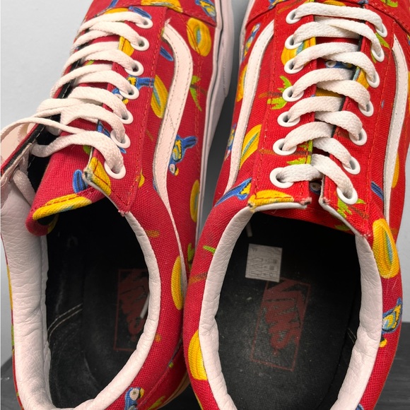 Vans Old Skool (Pool Vibes) size 13 Racing Red kiddie pool parrot palm tree A-22 - Picture 5 of 8